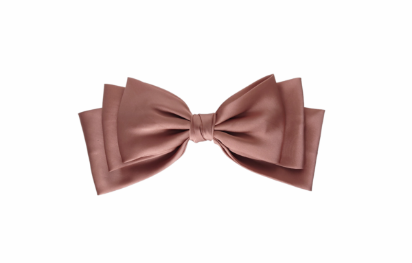 Exclusive stor hårspenne silke look – Lys bronze
