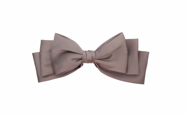 Exclusive stor hårspenne silke look – Taupe
