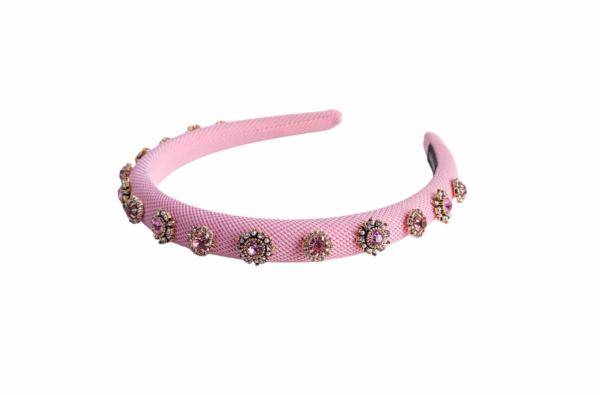 Hårbøyle Cathrine med stener – Rosa
