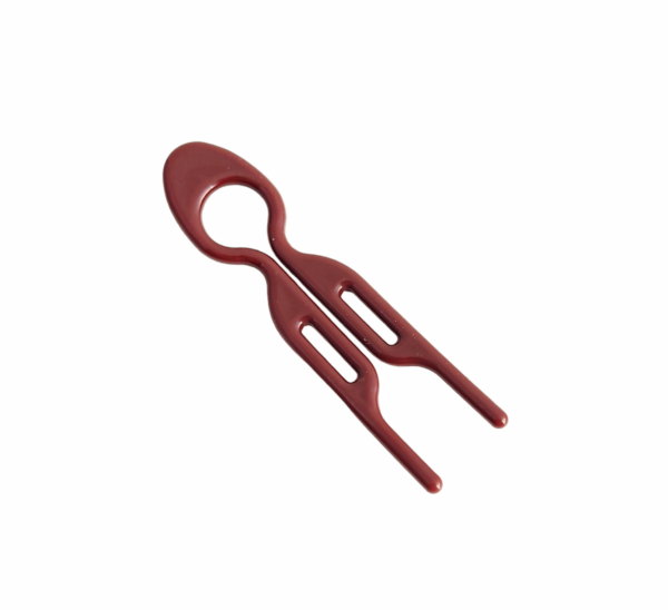 Hårkam/hair pin liten – Burgunder