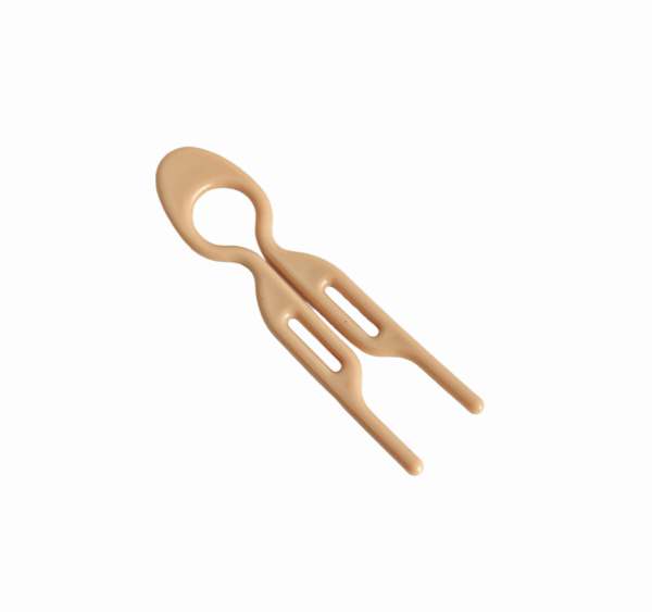 Hårkam/hair pin liten – Nude