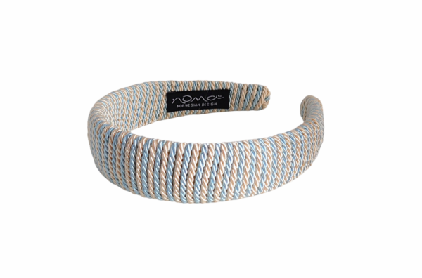 Hårbøyle Sara – Isblå/lys beige