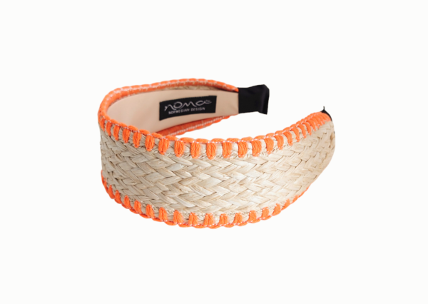 SALG. Hårbøyle Maren flat bast – Natur/orange