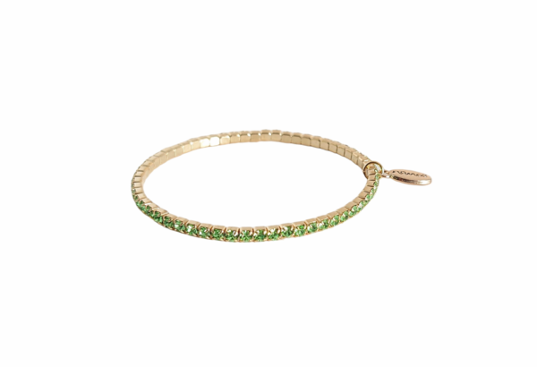 Armbånd stener strikk – Grønn/peridot