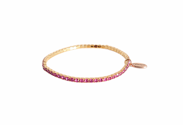 Armbånd stener strikk – cerise