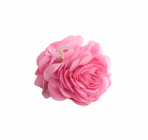 Hårklype Señorita blomst stor silke look – Rosa