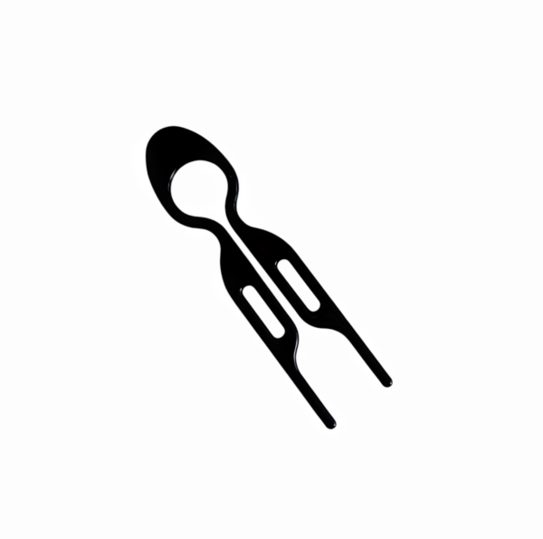 Hårkam/hair pin stor – Sort