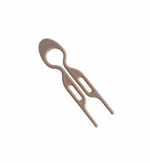 Hårkam/hair pin stor – Gråbeige