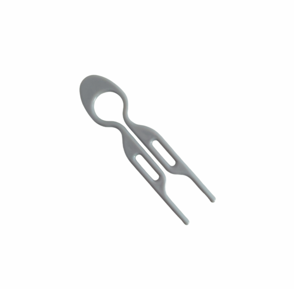 Hårkam/hair pin stor – Lys grå