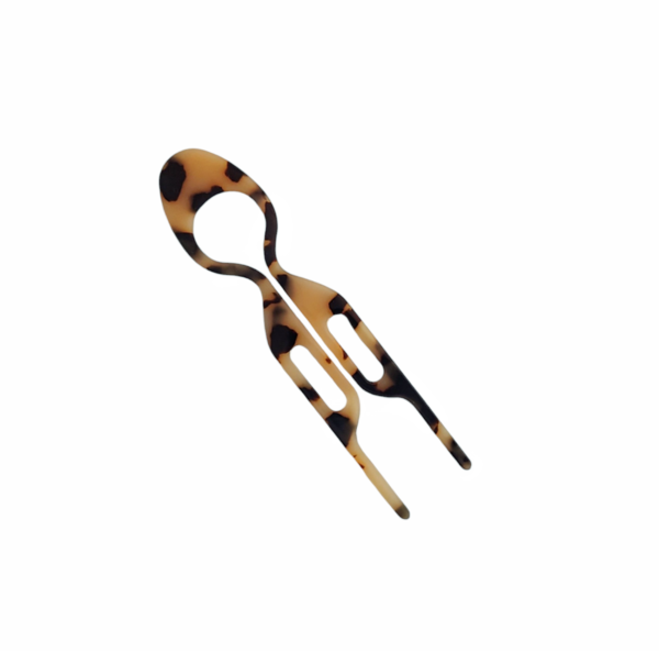 Hårkam/hair pin stor turtle – Lys turtle