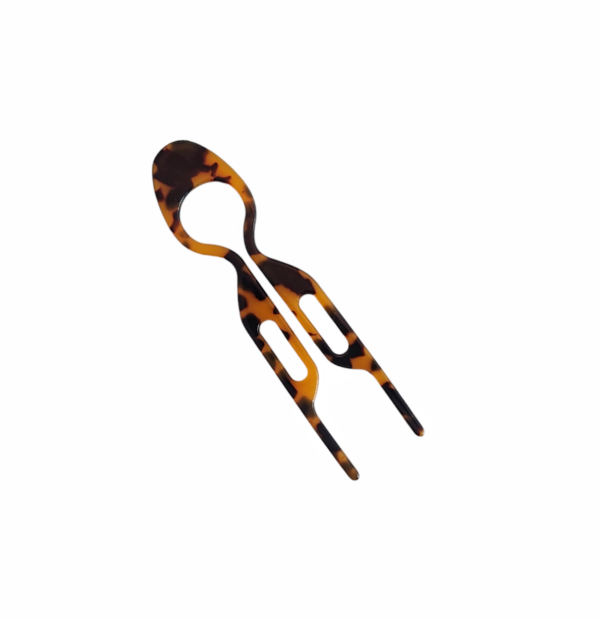 Hårkam/hair pin stor turtle – Mørk turtle
