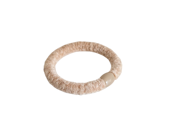 Trend hårstrikk velur – Lys beige