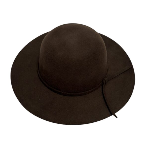Exclusive ull hatt rund – Sjokoladebrun