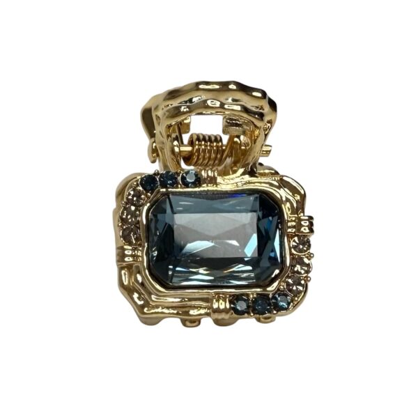 Seraphina Crystal klype – firkant – Gråblå