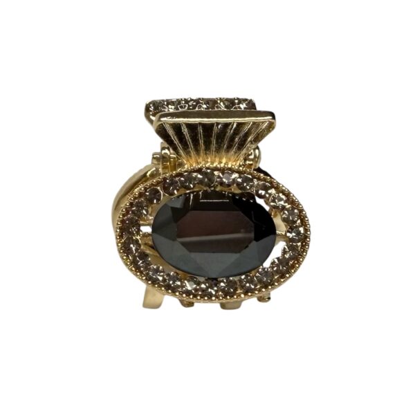 Seraphina Crystal klype – rund – Sort