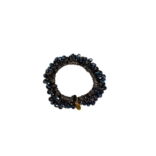Olivia hårstrikk hengende perler – Navy