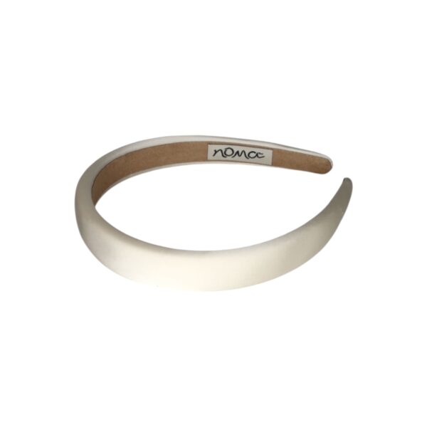 Hårbøyle Malin polstret silke look – Creme