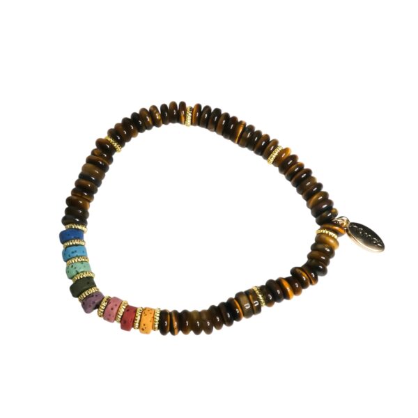 Santa Monica beads armbånd – Brun multicolor
