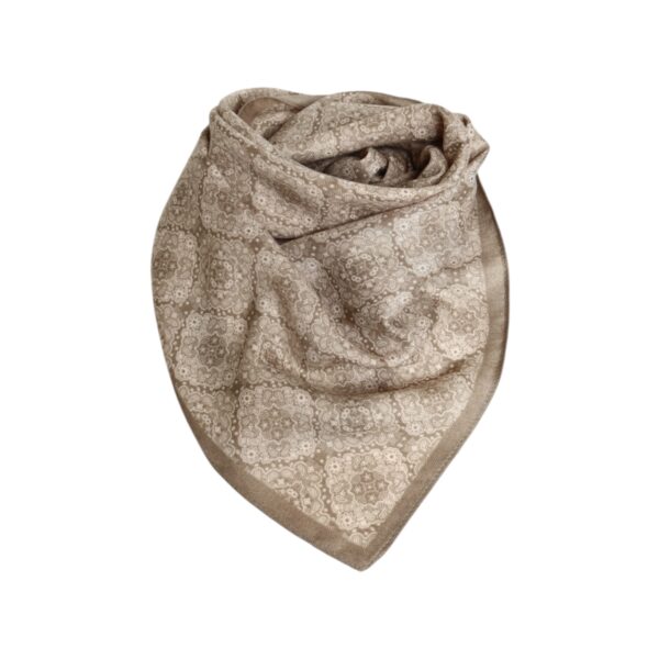 Skjerf square bomull/viskose – #11 Beige/lys beige