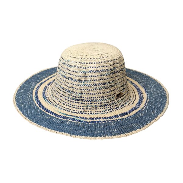 Santorini stråhatt – Beige/blå