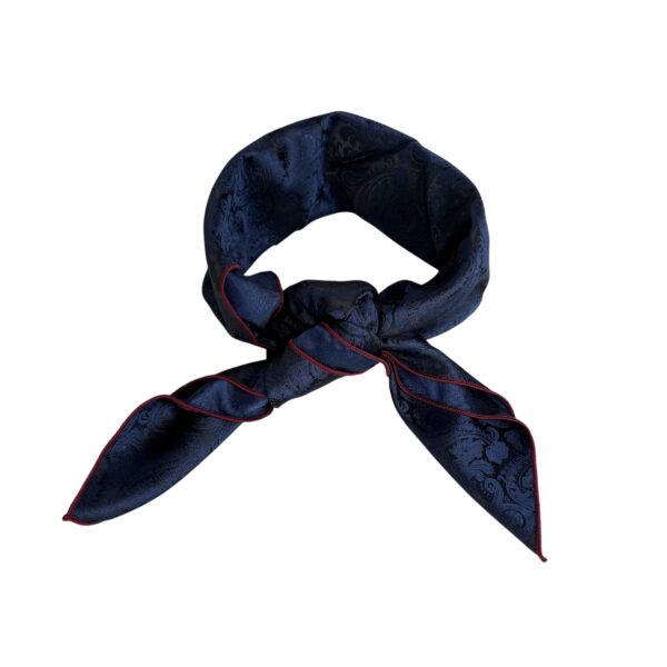 Bunadskjerf – #39 Navy stor paisley