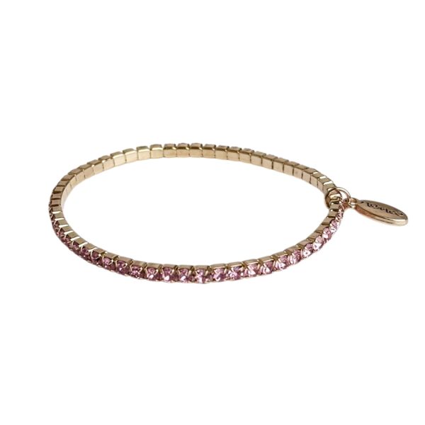 Armbånd stener strikk – Lys rosa/light rose