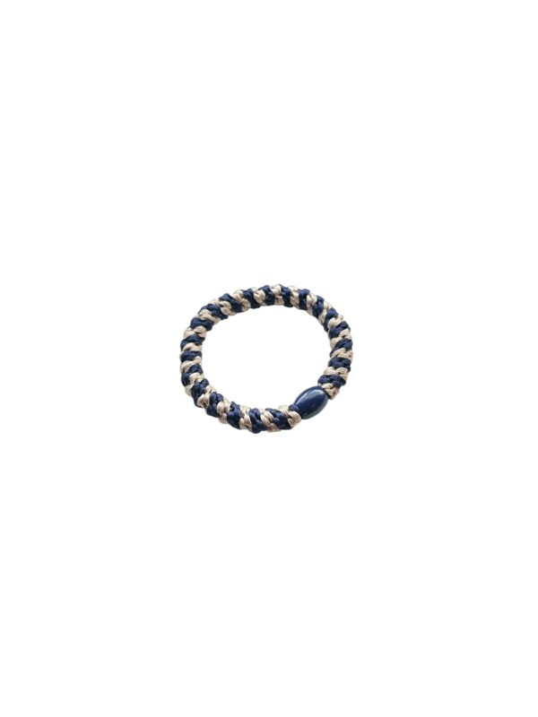 Trend hårstrikk – Navy/lys beige