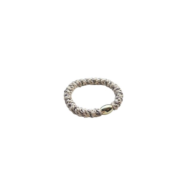 Exclusive trend hårstrikk – Beige/taupe glitter