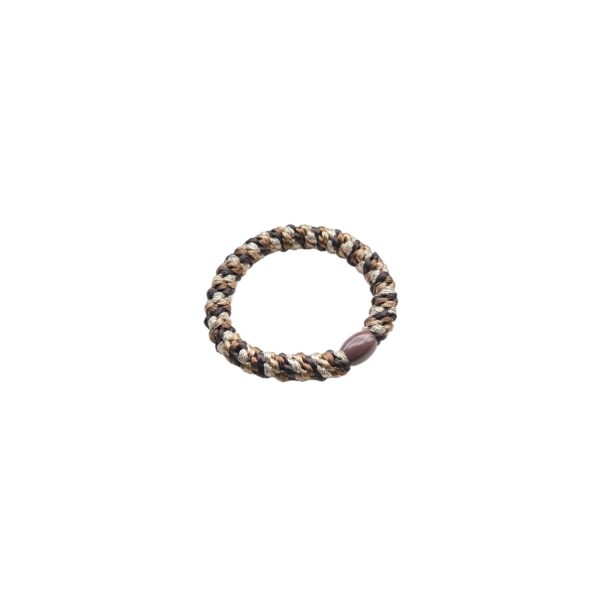 Trend hårstrikk – Bruntoner/beige glitter