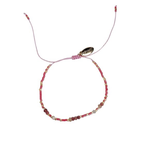 Armbånd med små perler – Rosa