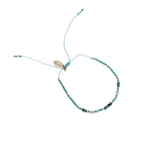 Armbånd med små perler – Turkis