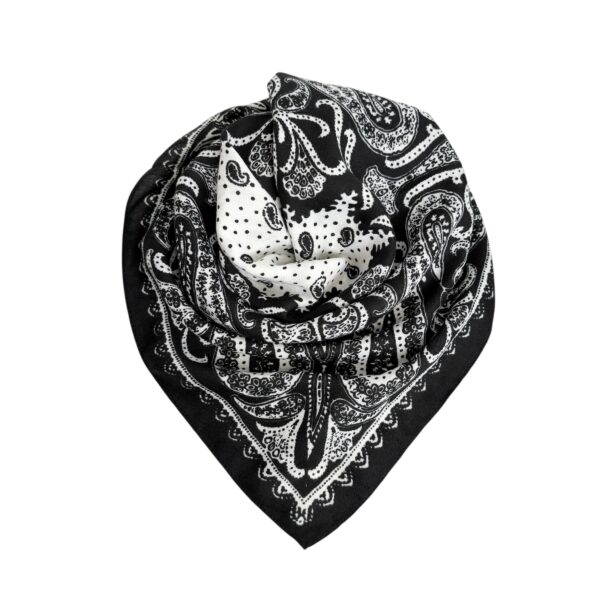 Skjerf square bomull/viskose – #24 Sort bandana