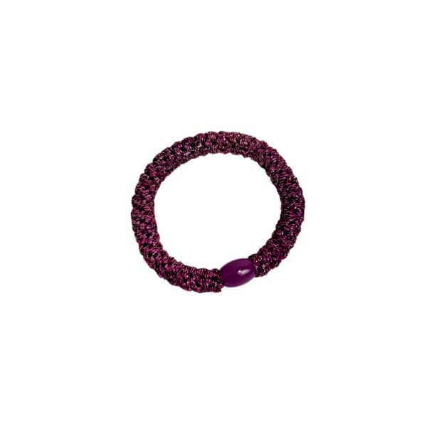 Trend hårstrikk –  Plomme glitter