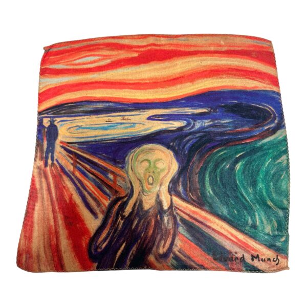 Edvard Munch herretørkle silke – skrik rød