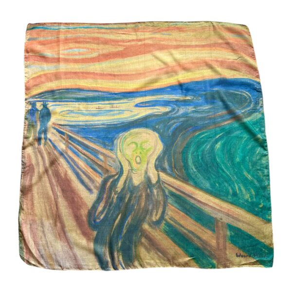 Edvard Munch skjerf square 90×90 – skrik