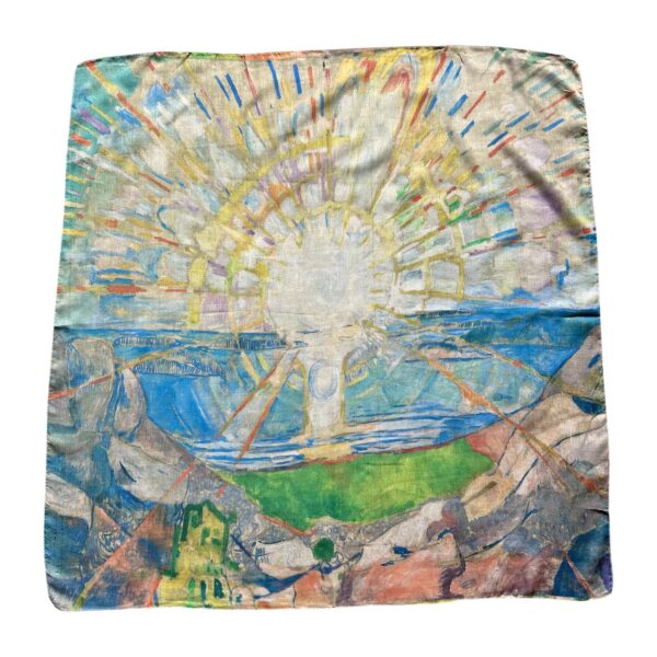 Edvard Munch skjerf square 90×90 – solen