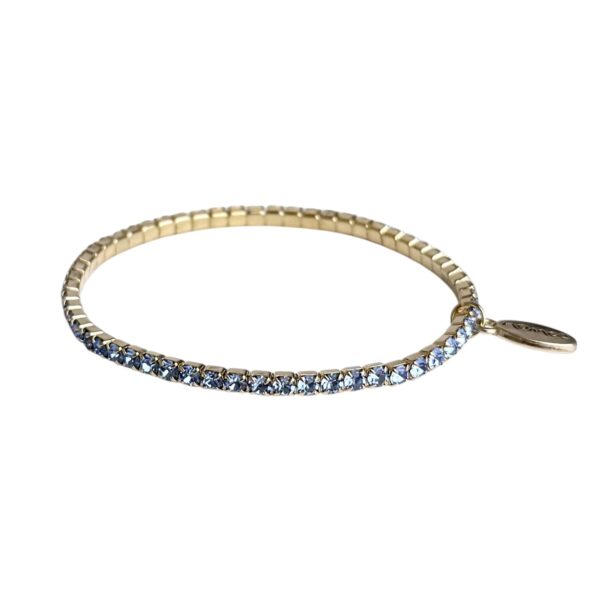 Armbånd stener strikk – Lys blå/Light sapphire