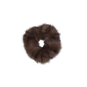 Fuskepels scrunchie hårstrikk