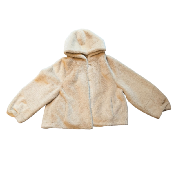 Verbier fuskepels jakke – Lys beige
