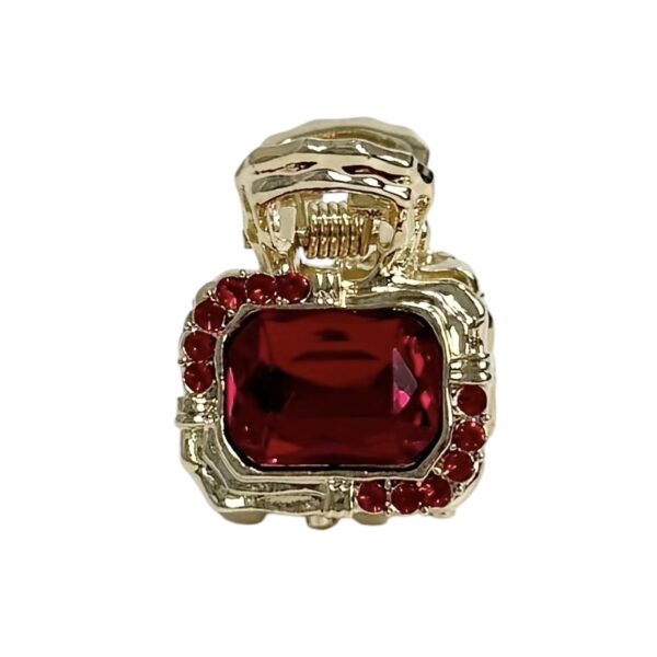 Seraphina Crystal klype – firkant –  Rubinrød