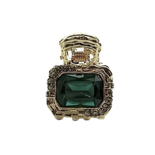 Seraphina Crystal klype – firkant – Smaragdgrønn