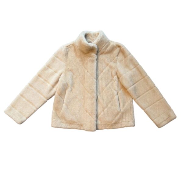Sonja fuskepels jakke – Lys beige