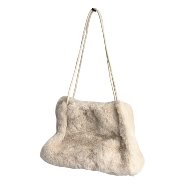 St. Moritz fuskepels veske – Lys beige
