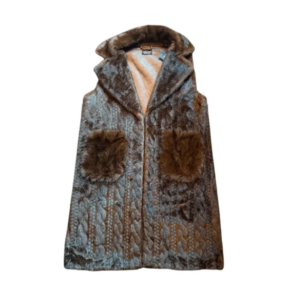 Aspen fuskepels vest – Minkbrun