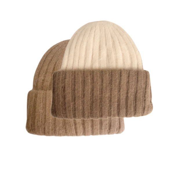 Marte fluffy lue tofarget – Creme/kamel