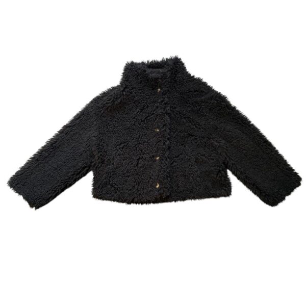 Teddy fuskepels jakke – Sort