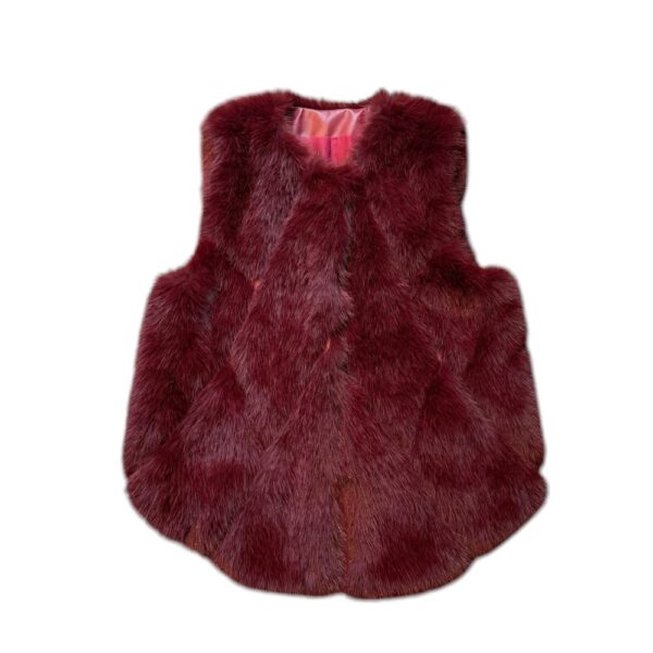 Niseko fuskepels vest – Burgunder