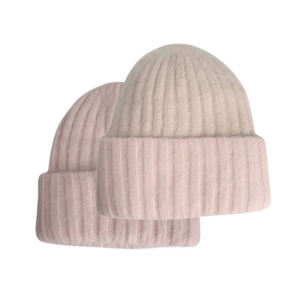Marte fluffy lue tofarget – Creme/rosa