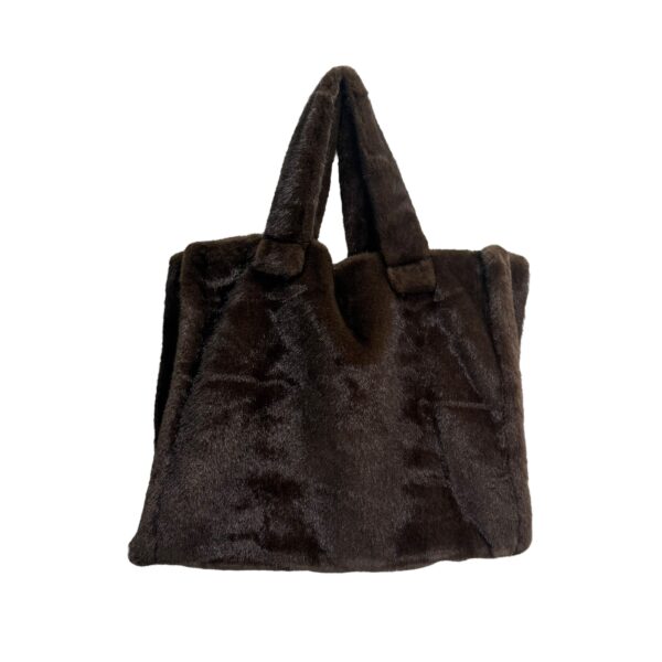 Sonja fuskepels weekend bag XL – Minkbrun