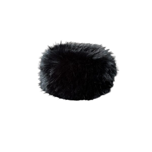 Wolf fuskepels lue stor – Black